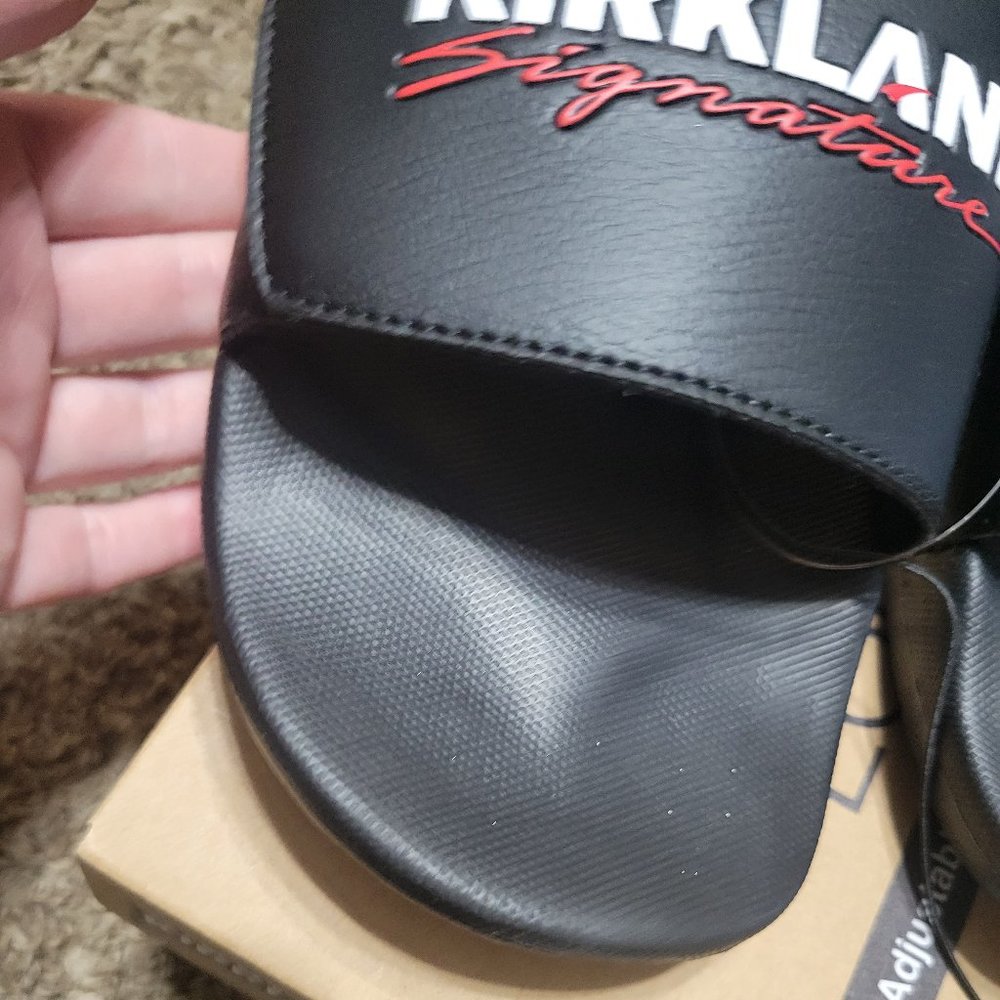 Logo Slides Kirkland Mens 8 Boys 7 Womens 9 Or 10 NEW Unisex - Picture 6 of 13